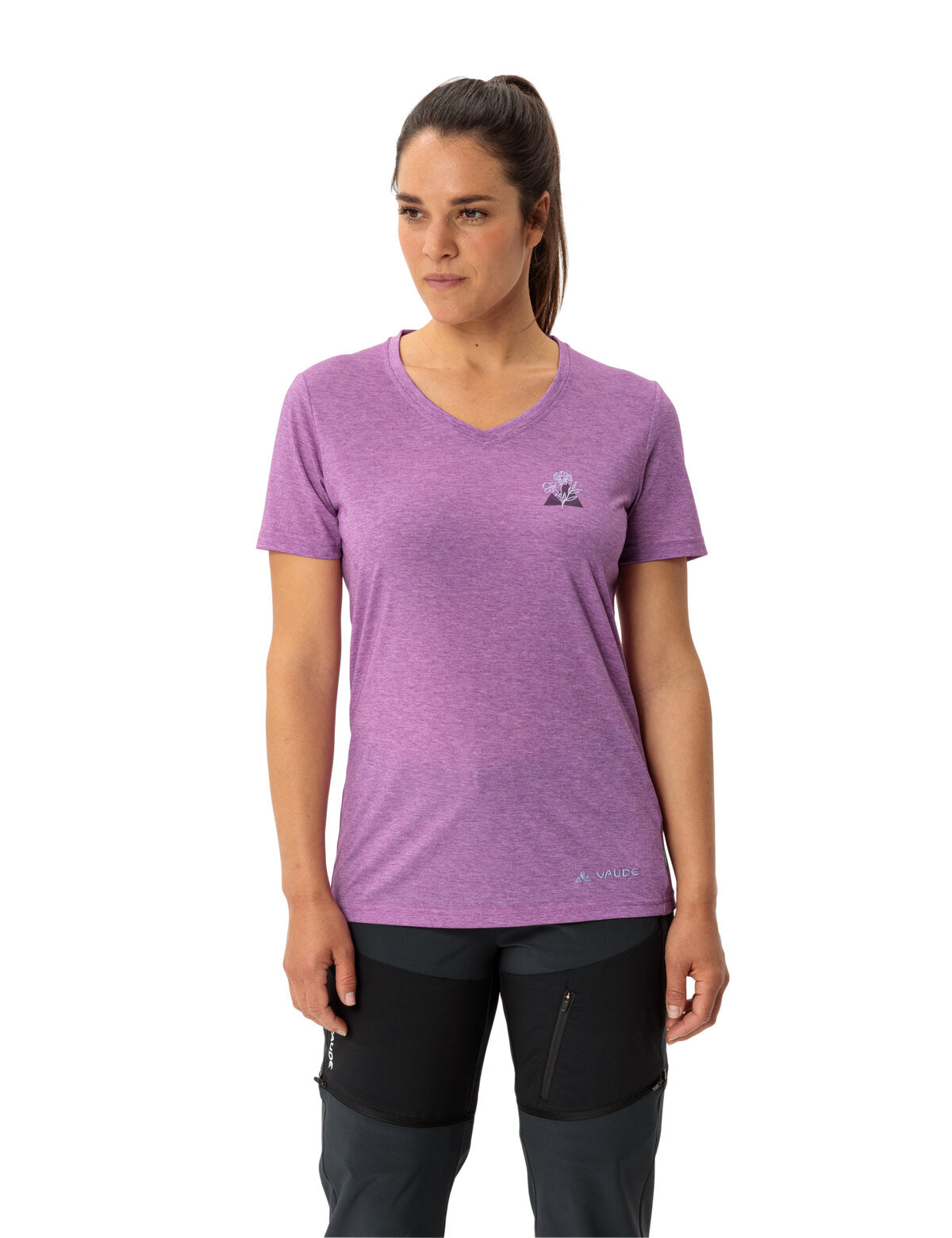VAUDE Wo Skomer Print T-Shirt III dark sea Wandershirts /-hemden VAUDE