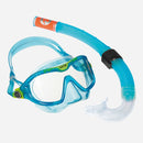 AQUALUNG COMBO MIX Schnorchel AQUALUNG 4131 LIGHT BLUE BRIGHT GREEN S