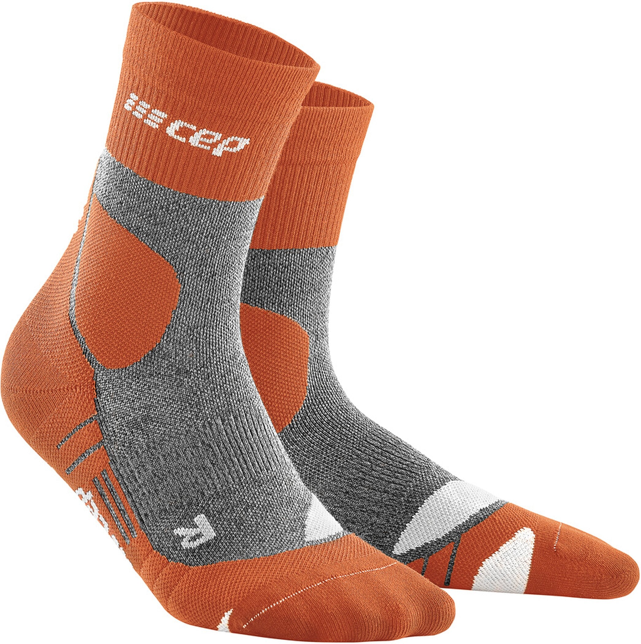 CEP Damen Hiking Merino Mid Cut Socks Wandersocken CEP sunset/grey II