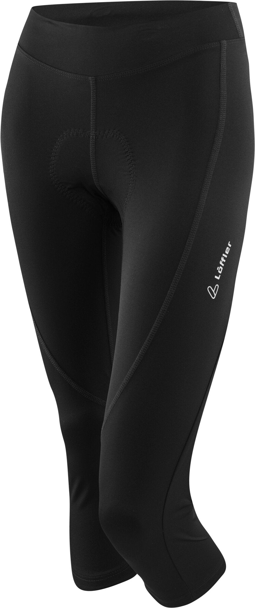 LÖFFLER Damen Tight W 3/4 BIKE TIGHTS TOUR II Fahrradhosen LÖFFLER BLACK 36