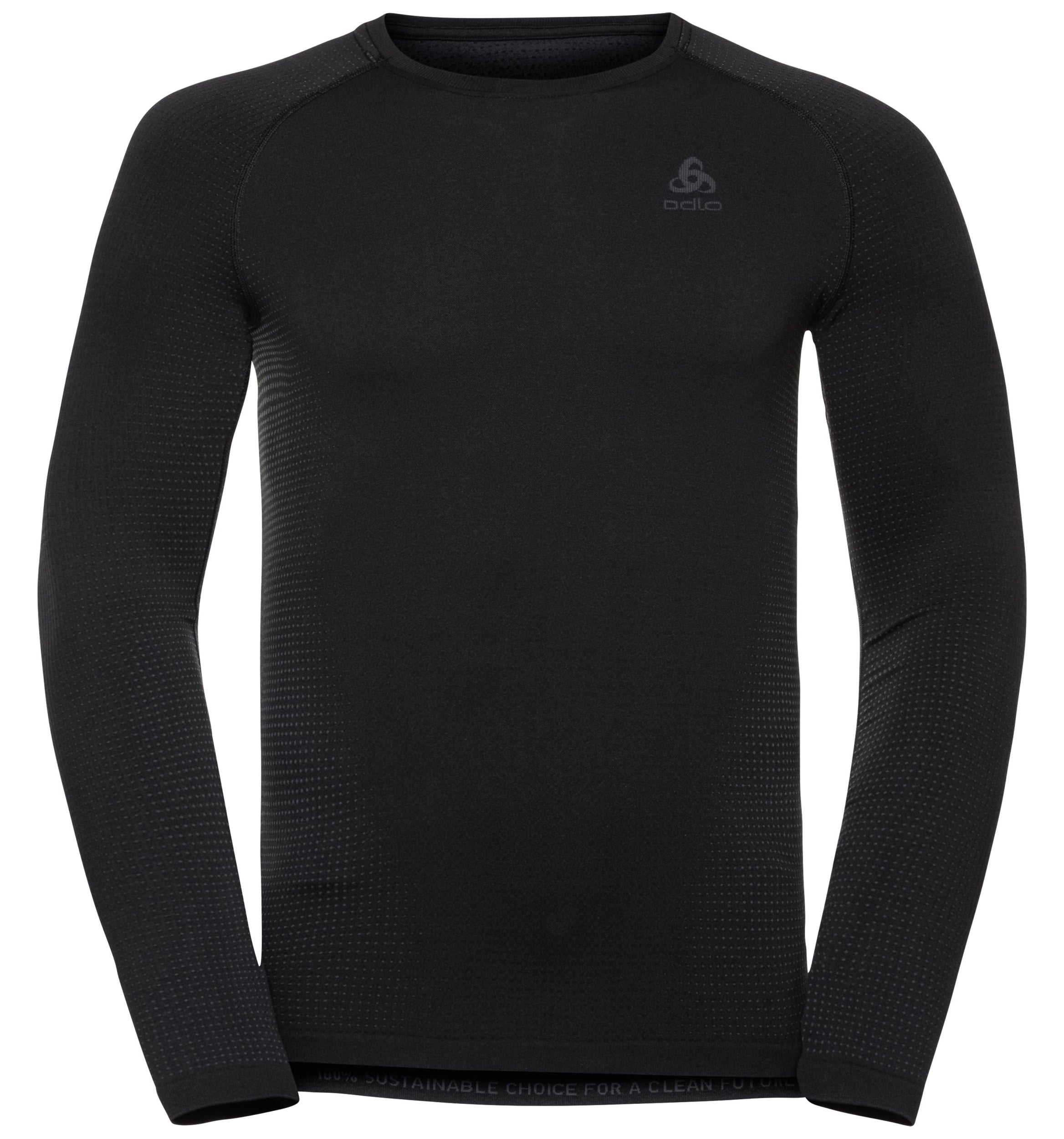 ODLO Herren Unterhemd BL TOP Crew neck l/s PERFORMAN Unterhemden ODLO 60212 black - new odlo graphit S