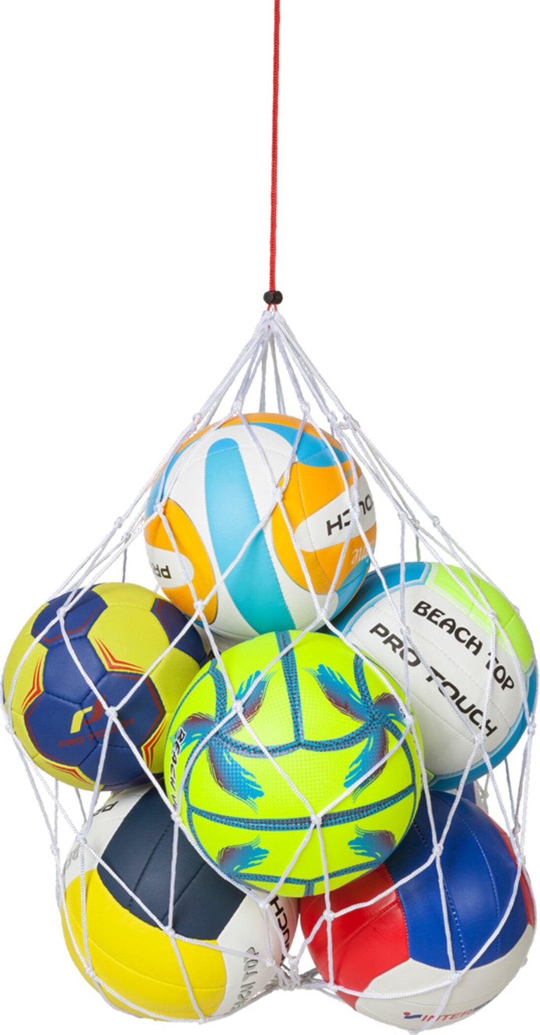 PRO TOUCH Balltragenetz Nylon Net 6 ball Fußballzubehör PRO TOUCH WHITE -